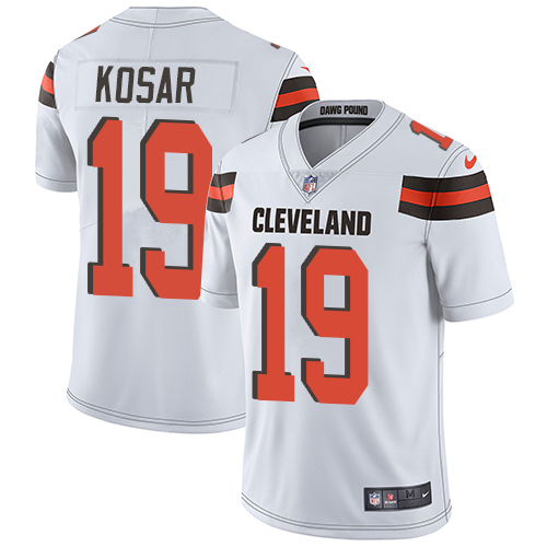 Nike Browns #19 Bernie Kosar White Men's Stitched NFL Vapor Untouchable Limited Jersey